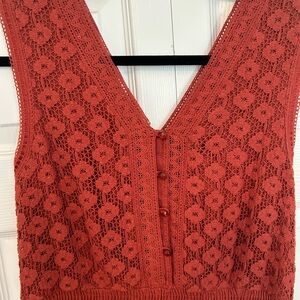 NAOO outfitters Burnt Orange Maxi Dress with Functional Buttons 100% cotton